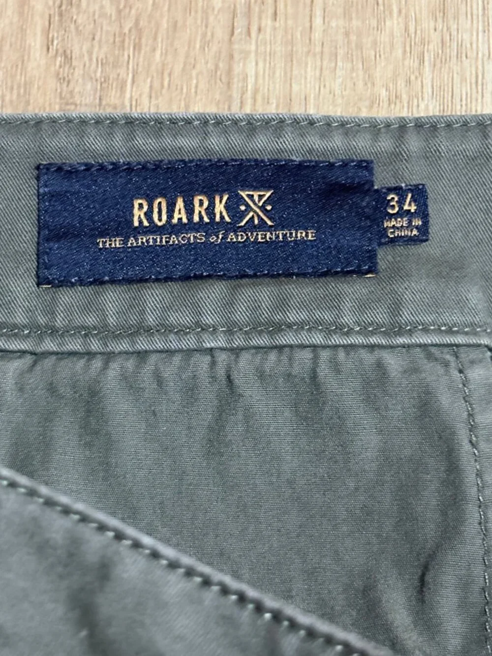 Roark Olive Green Mens Chino Shorts